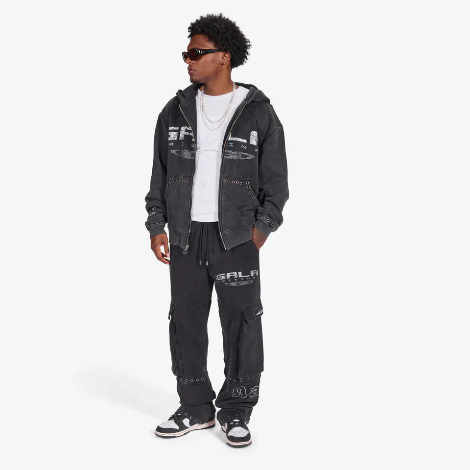 Gala Original Harpy Grommet Hoodie - Washed Black