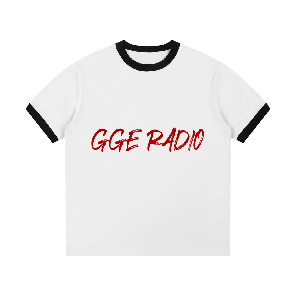 Contrast Edge Ribbed Crewneck T-Shirt