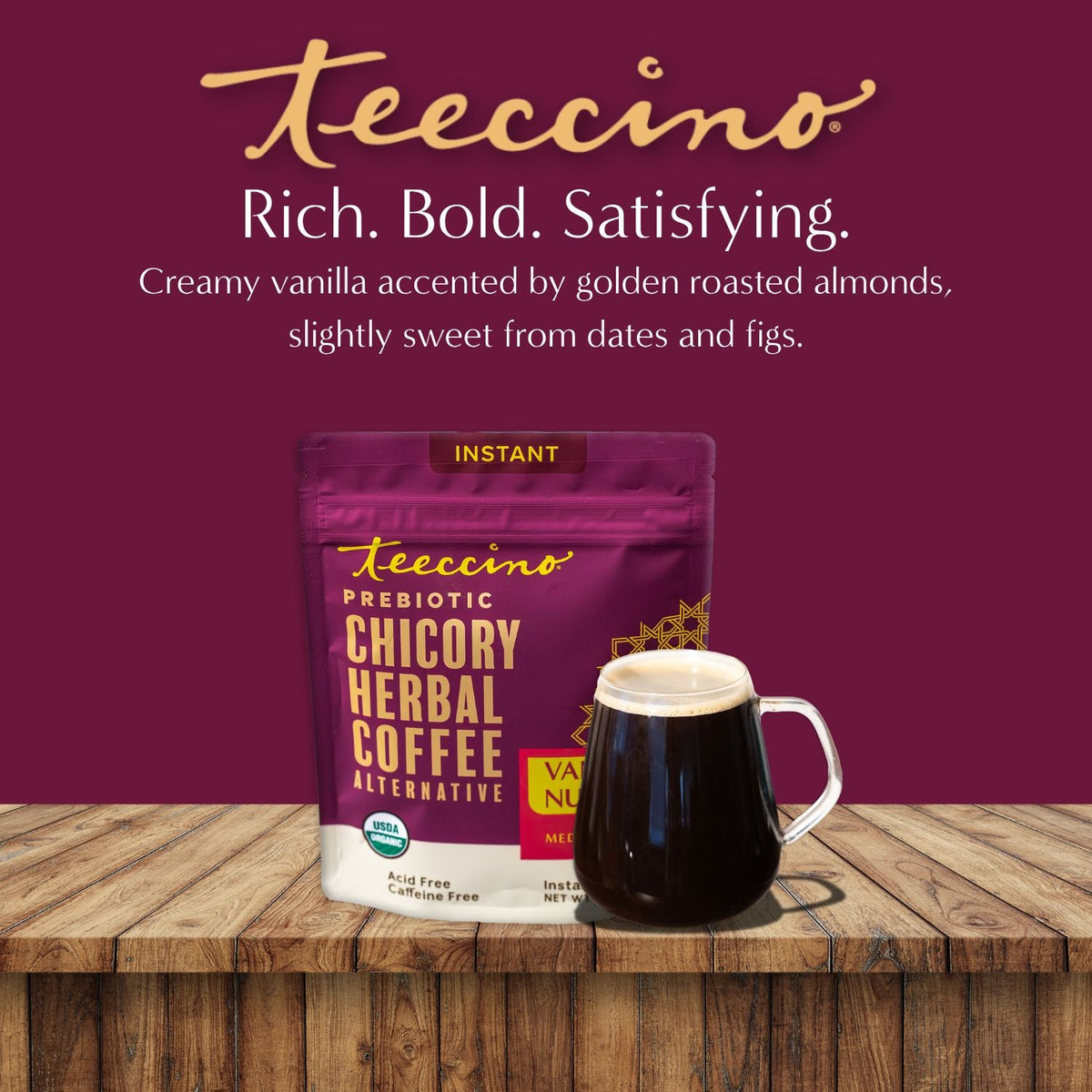 Instant Vanilla Nut Herbal Coffee