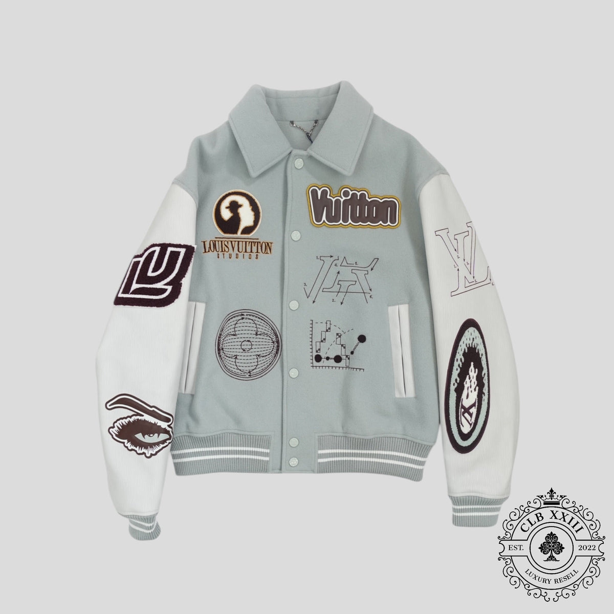 Louis Vuitton Studios Varsity Jacket in Blue