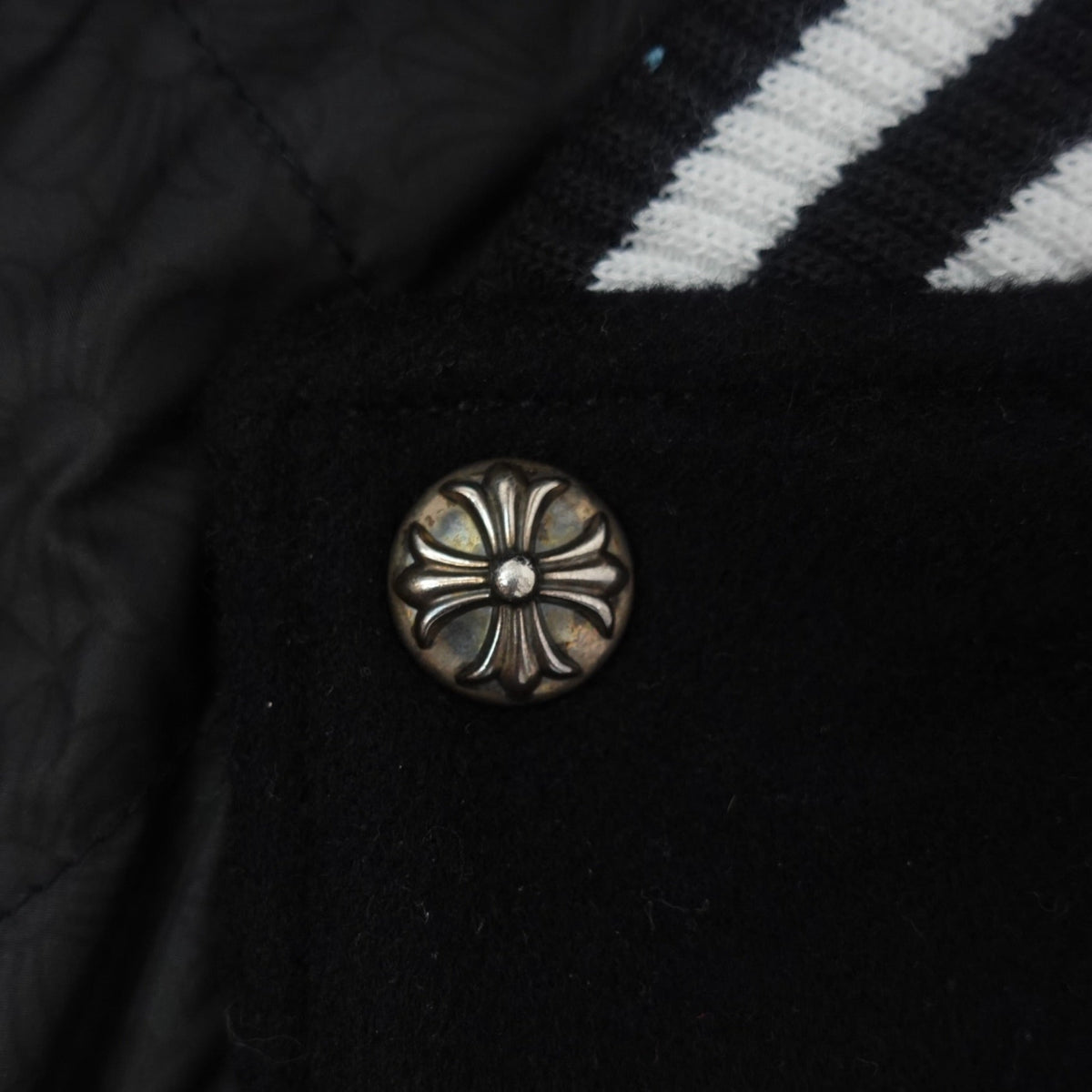 Chrome Hearts Eagle Patch Varsity Jacket