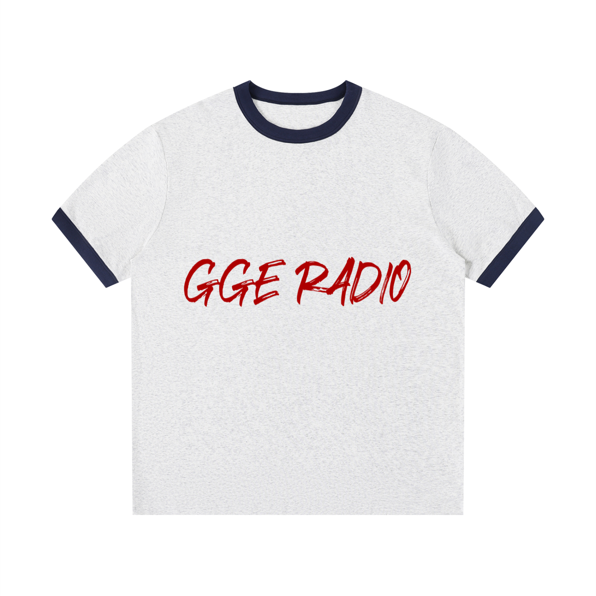 Contrast Edge Ribbed Crewneck T-Shirt