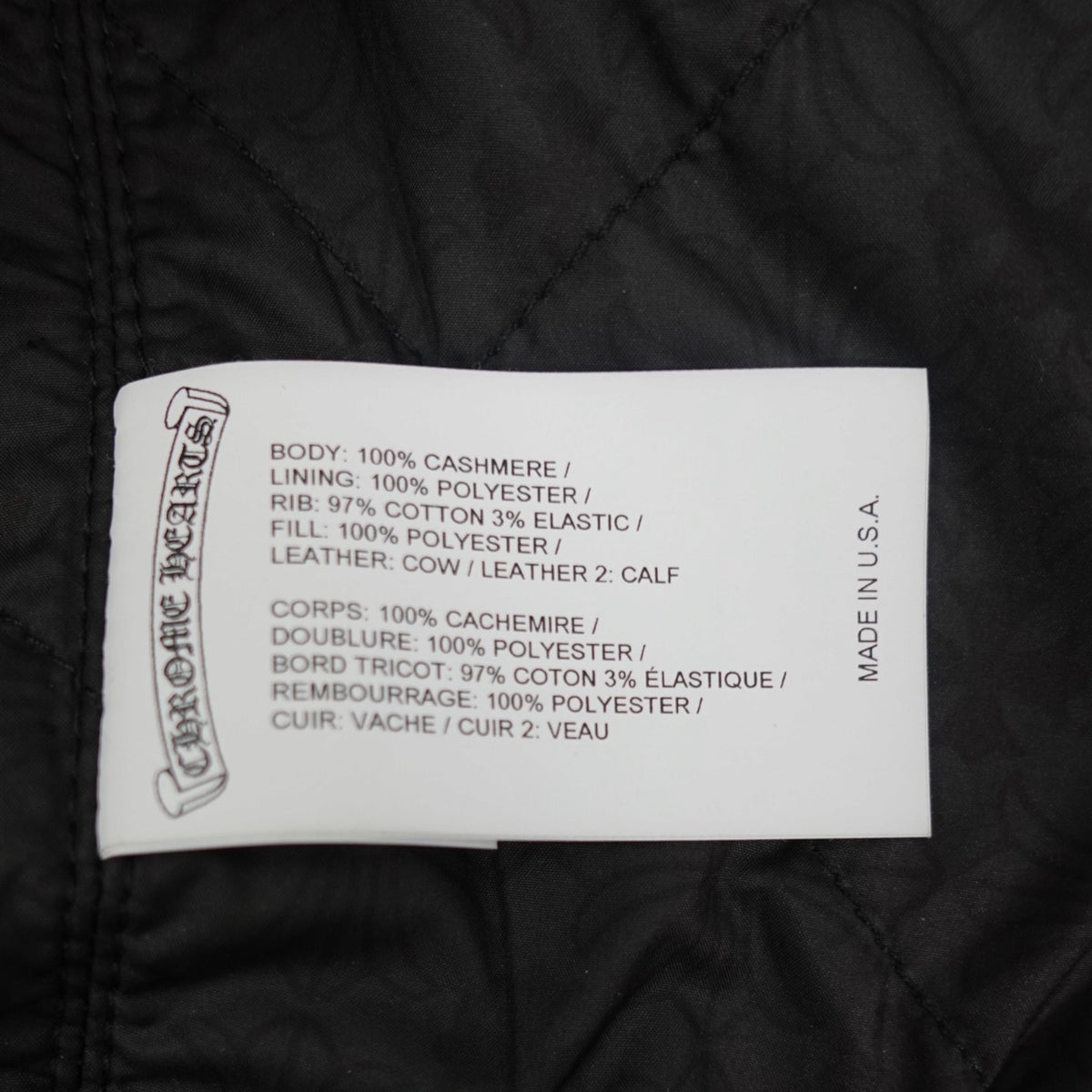 Chrome Hearts Eagle Patch Varsity Jacket