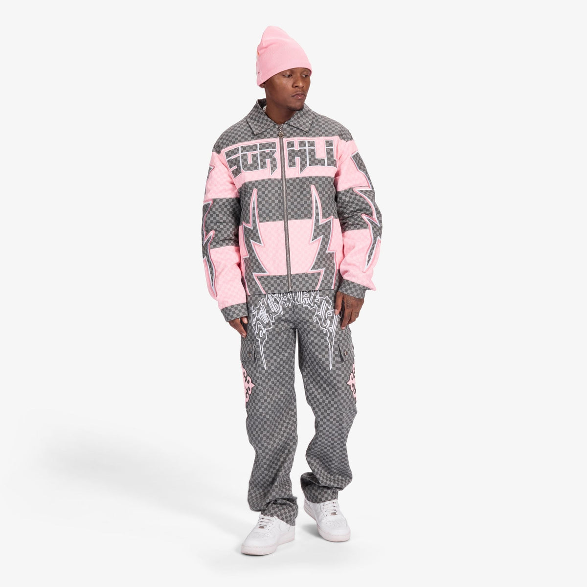 Sugarhill Darling Cargo Pants - Grey Grid