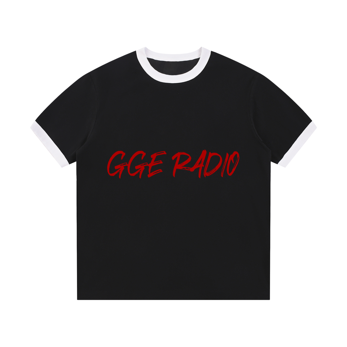 Contrast Edge Ribbed Crewneck T-Shirt