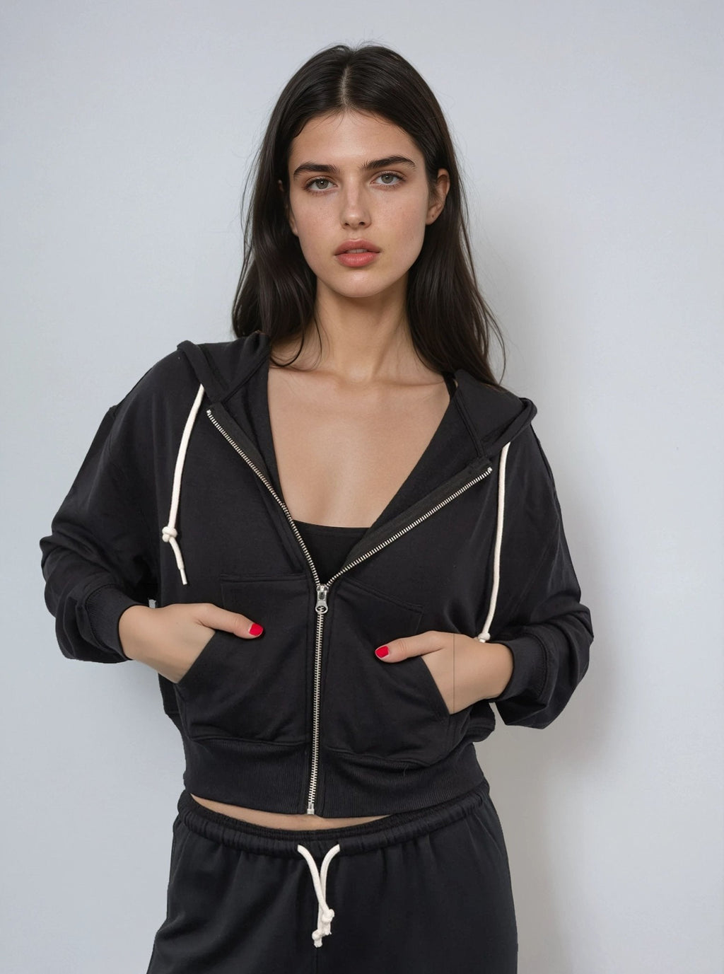 Lounge Cropped Full-Zip