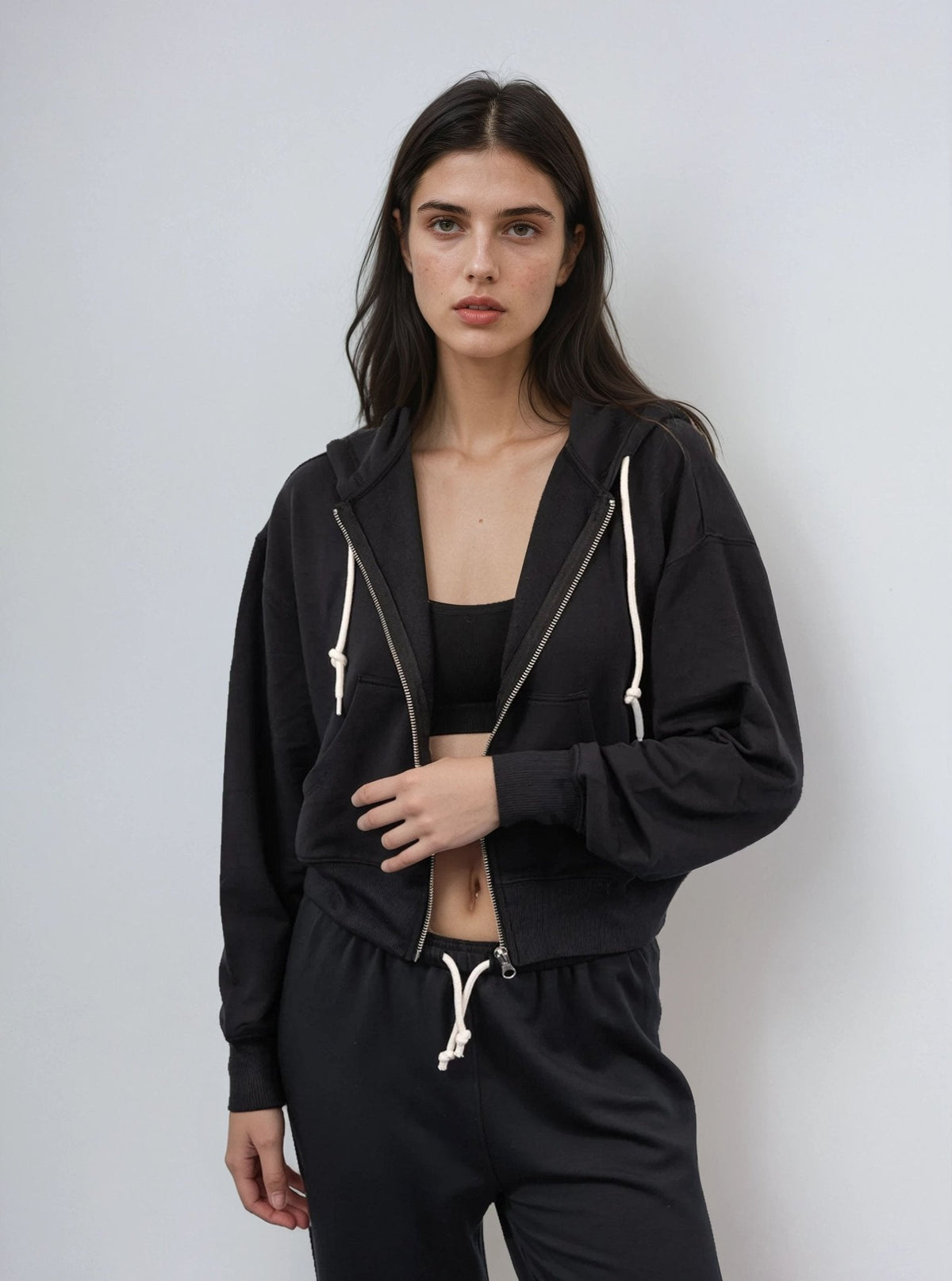 Lounge Cropped Full-Zip