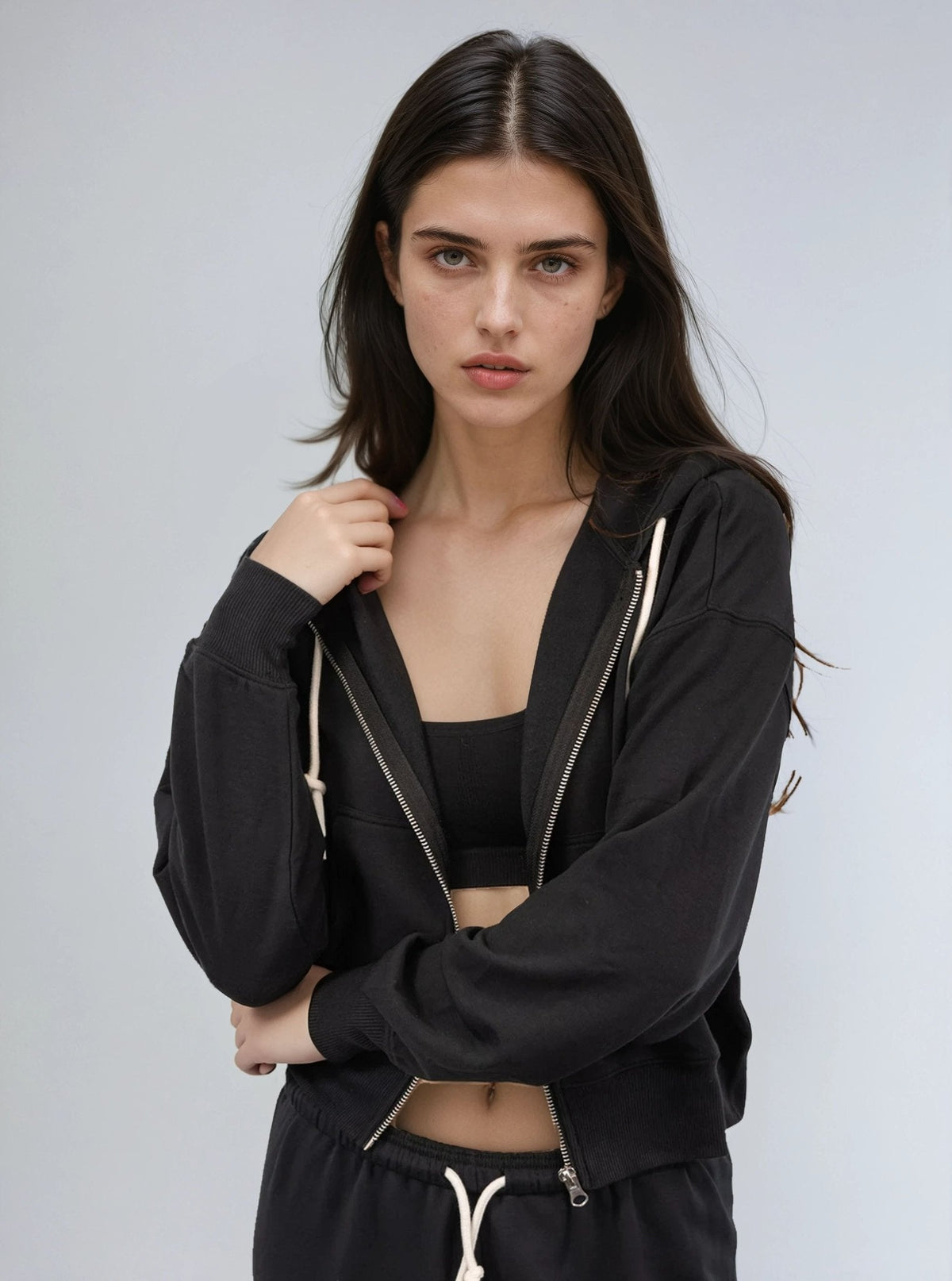Lounge Cropped Full-Zip