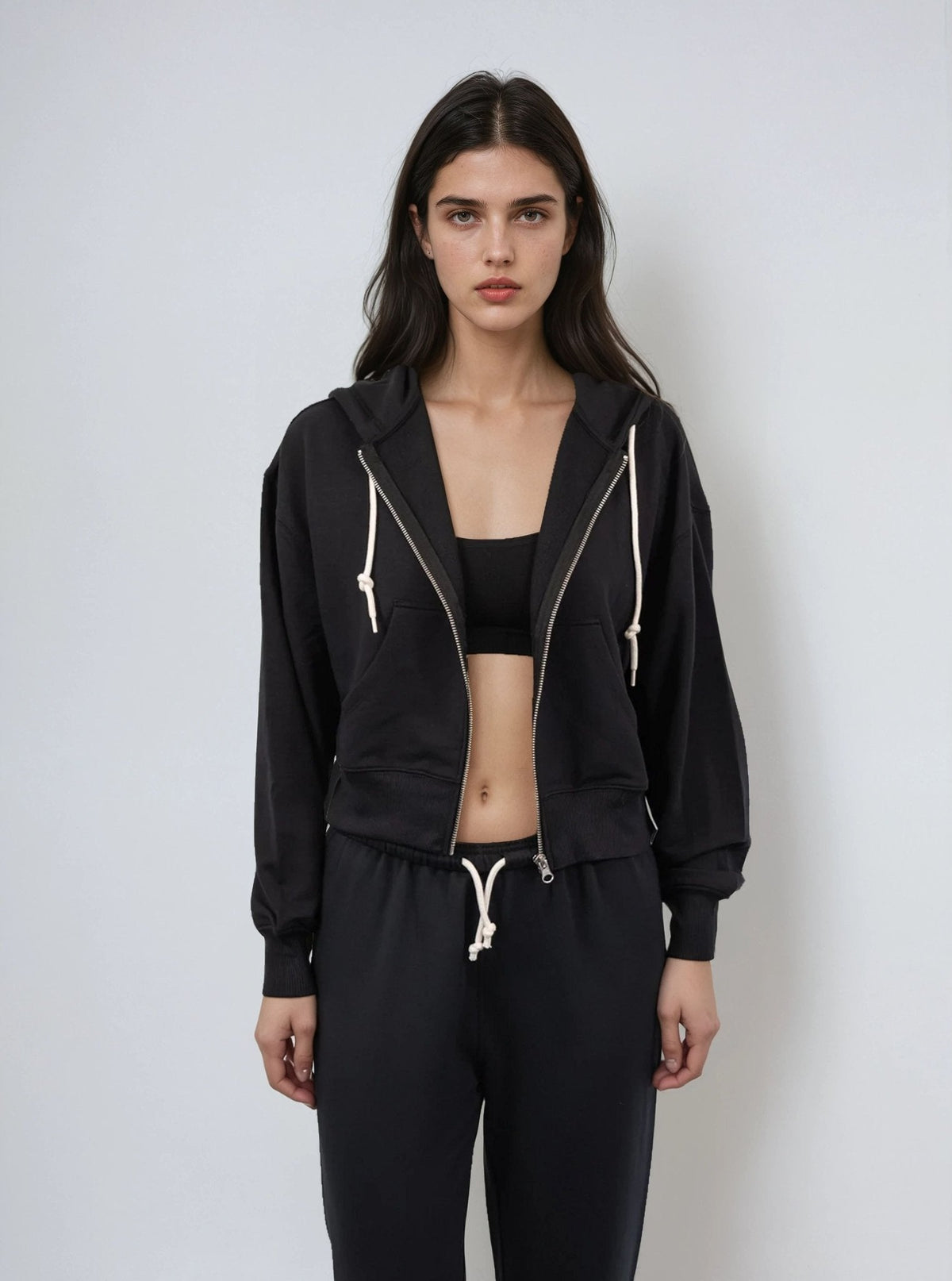 Lounge Cropped Full-Zip