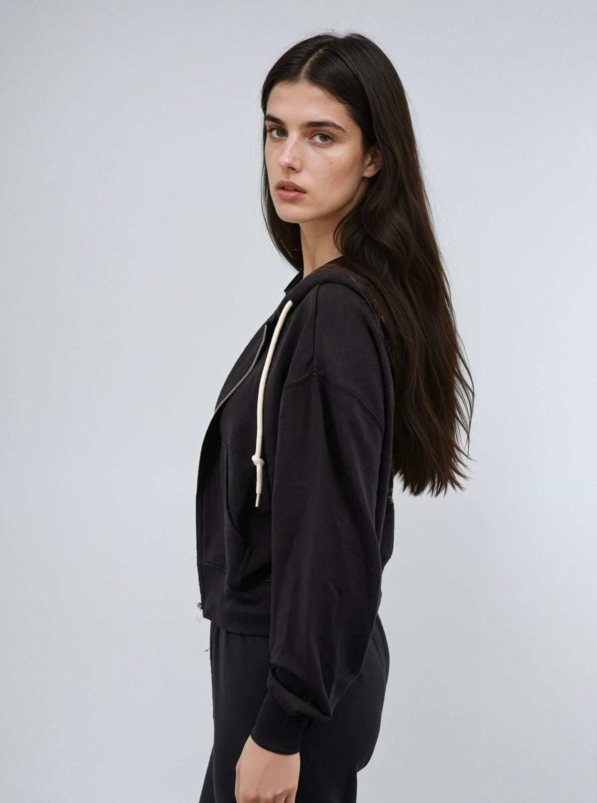 Lounge Cropped Full-Zip