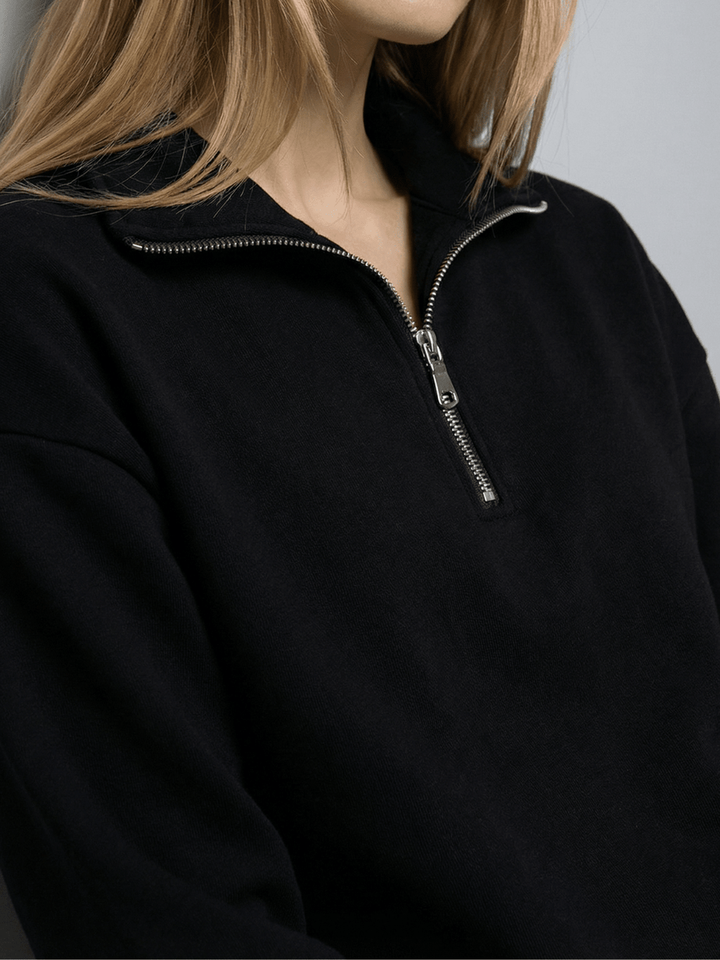 Oversized Half-Zip Sweatshirt