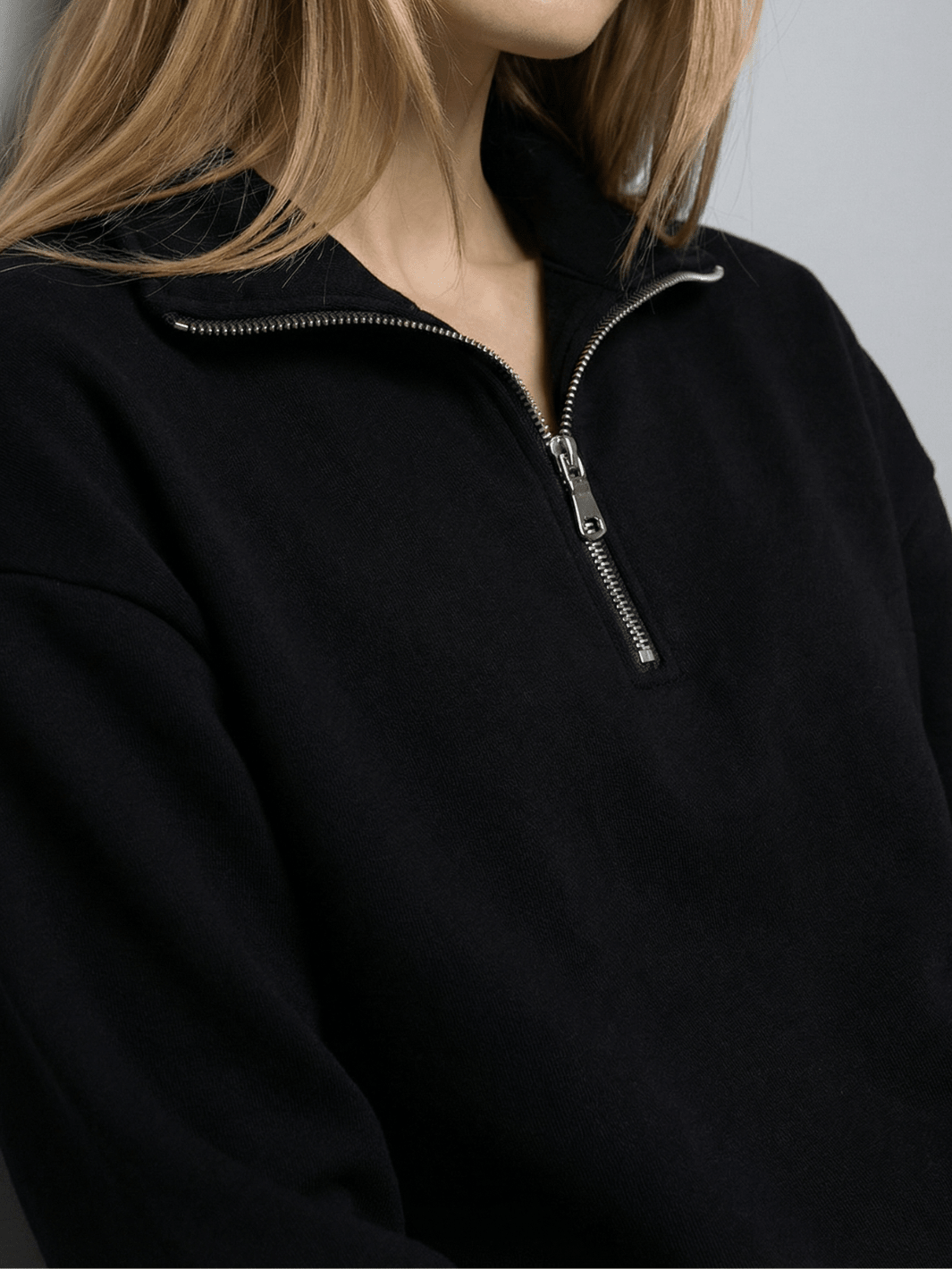 Oversized Half-Zip Sweatshirt